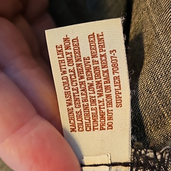 Denim look, paint spatter look top - Picture 6 of 6